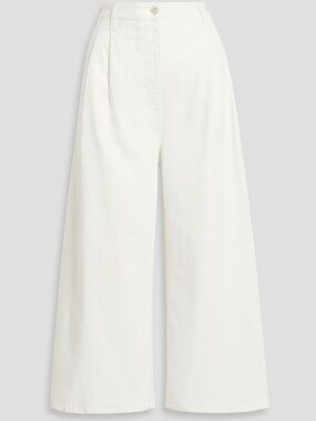 Altuzarra Cropped White Wide-Leg High-Rise Jeans *Flaws* Trending Sillohuette